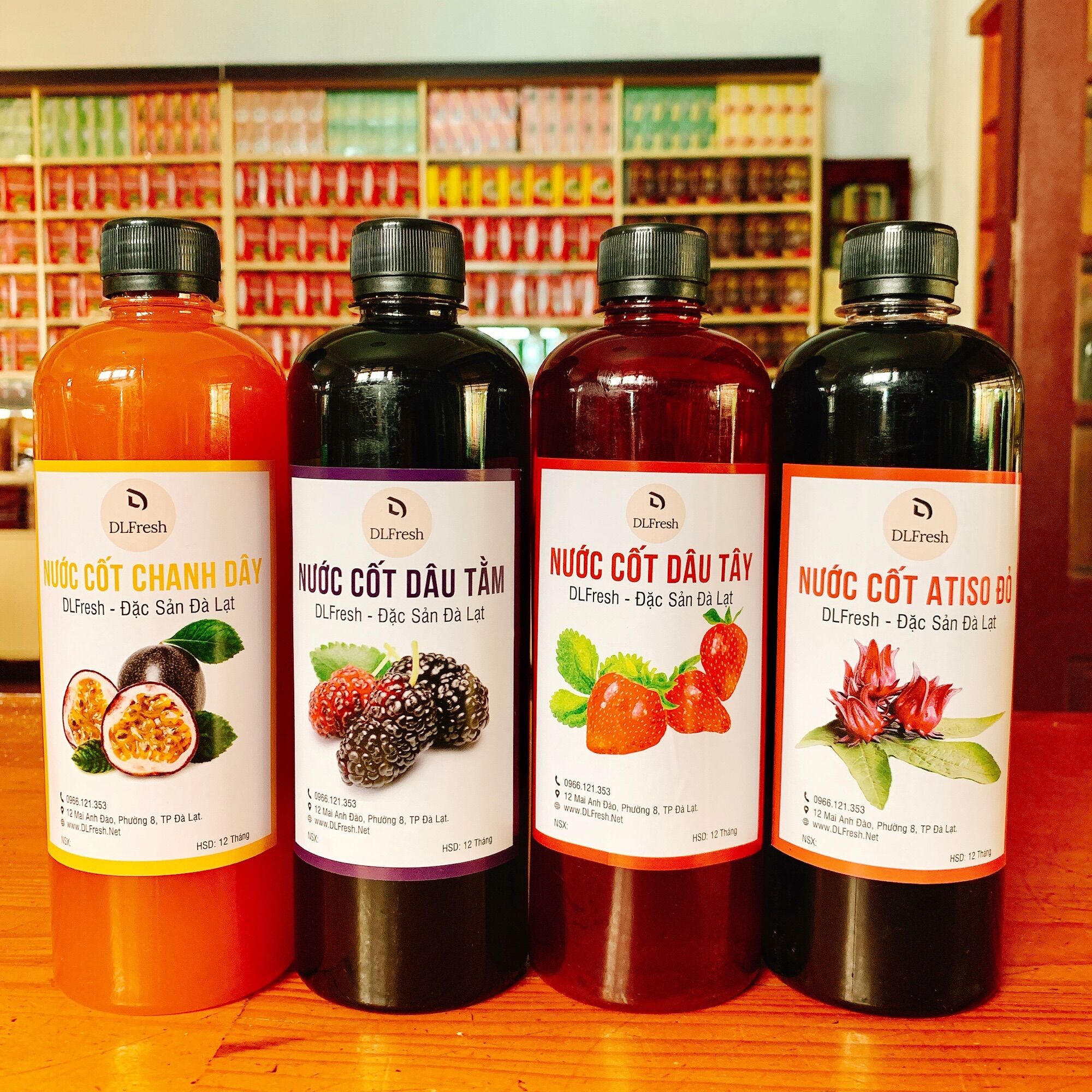 Nước cốt dâu tây DLFresh nước cốt dâu nguyên chất 500ml