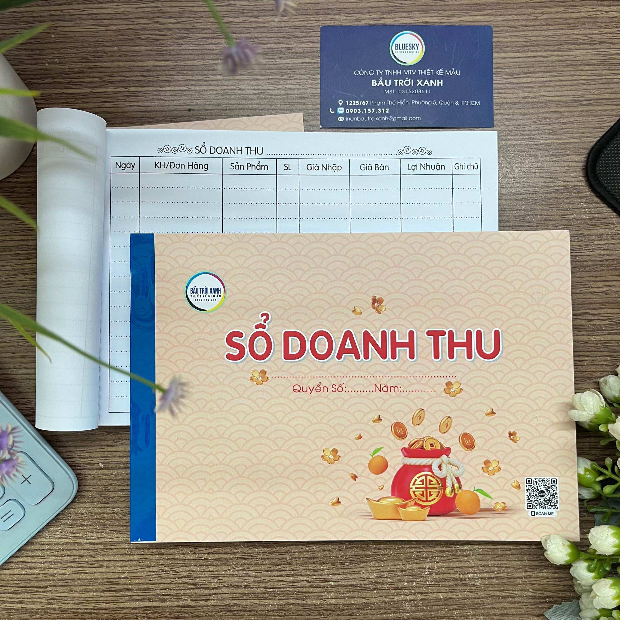 Sổ doanh thu khổ a5 / 70 tờ giấy dày