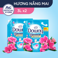 Combo 2 Nước Xả Vải DOWNY Hương Nước Hoa Cao Cấp Nắng Mai Túi 3L