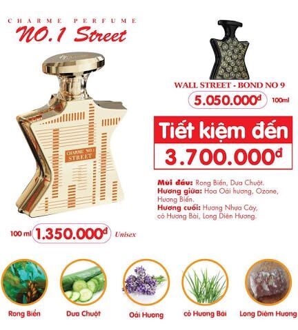 [HCM]Nước hoa no.1 street 100ml  + tặng kèm nước hoa mini