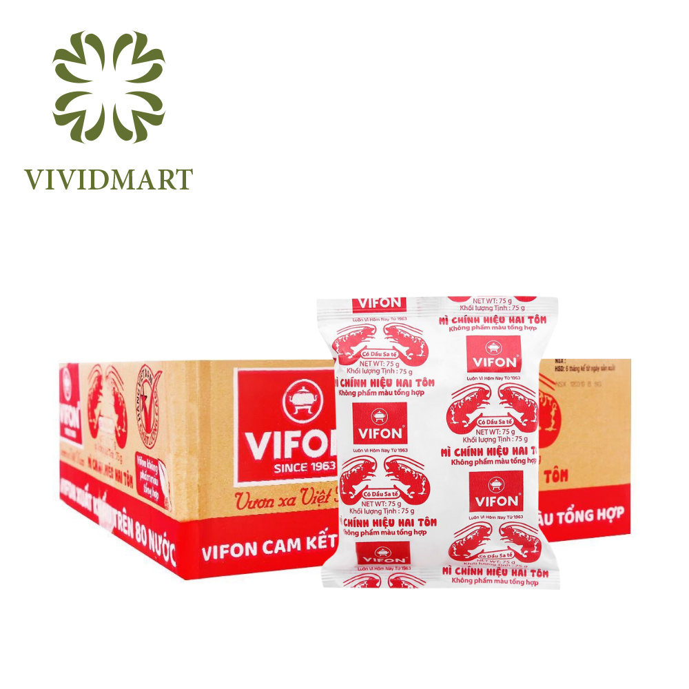 [BOX OF 30 PACKAGES] - VIFON - ORIGINAL HAI TOM NOODLES (75G/PACKAGE)