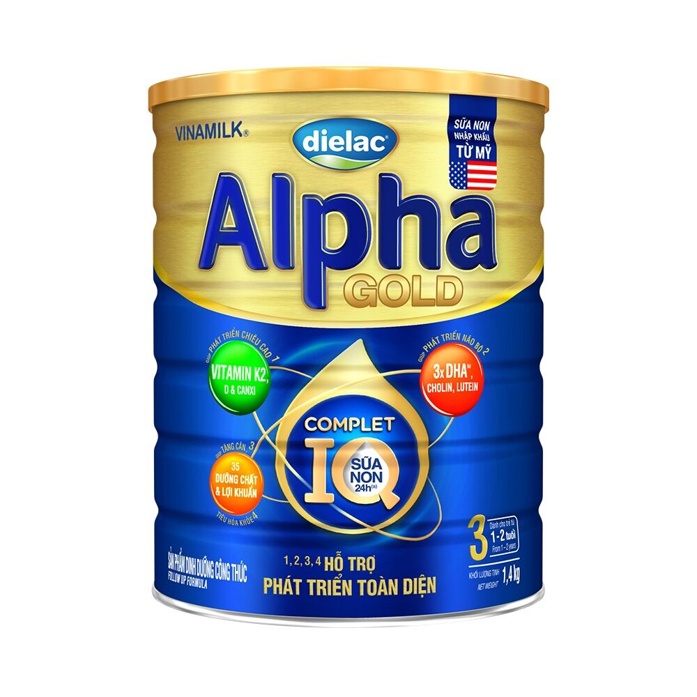 Sữa bột Dielac Alpha Gold số 3 1,4 kg - mẫu mới