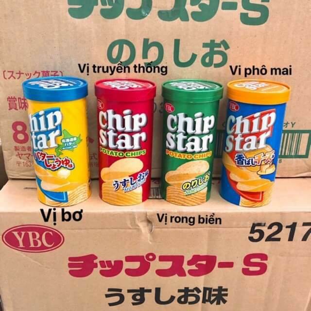 💥💥Bánh Snack Khoai tây YBC Chip Star Nhật 6 vị hộp 50g