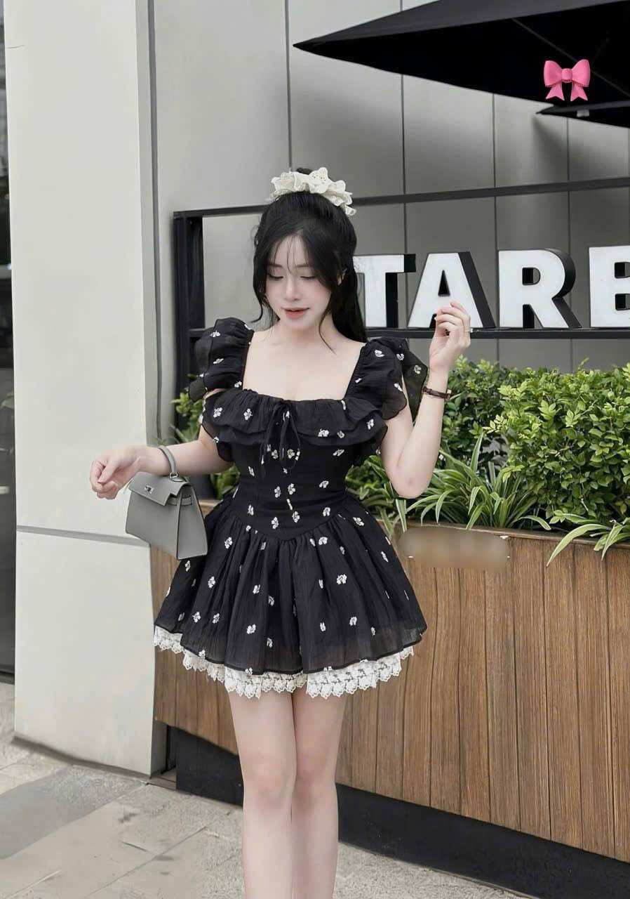 ĐẦM HOA HOT(ảnh thật)