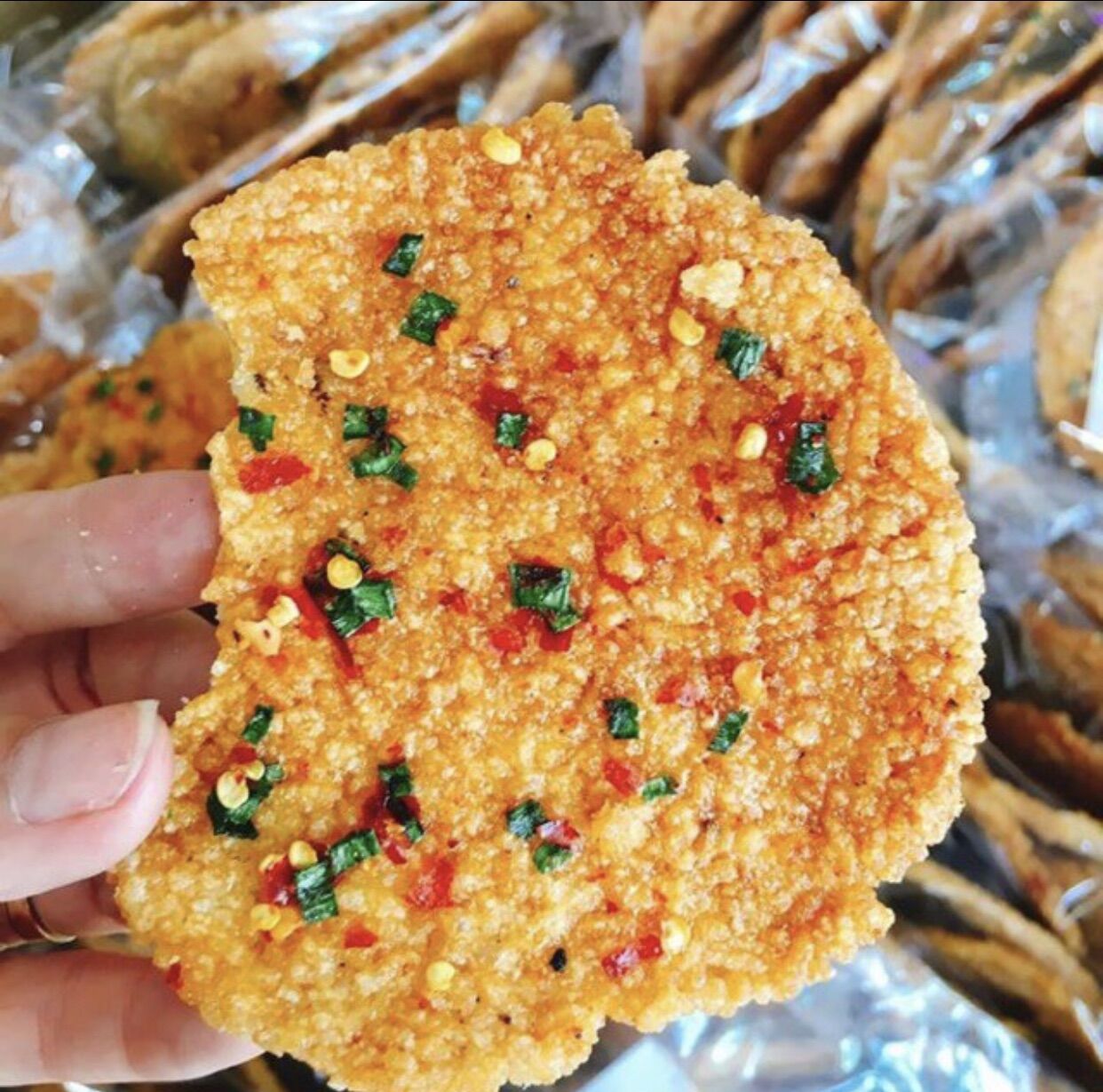 [💥SIÊU NGON💥] Gói 3 Miếng Cơm Cháy , Cơm Cháy Chiên Mắm Hành Ớt