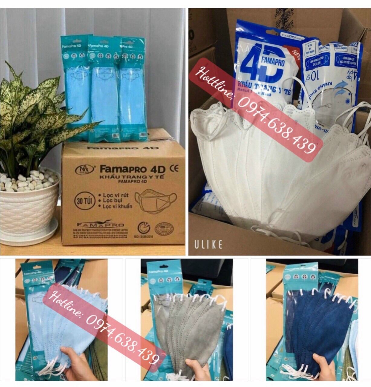 [SỈ GIÁ RẺ] Sỉ thùng 300cái khẩu trang 4D kf94 , thương hiệu FAMAPRO, chính hãng công ty NAM ANH