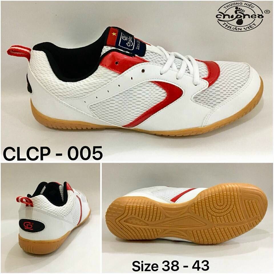 Giày cầu lông-bóng chuyền Nam nữ CP 005 thương hiệu Việt Trắng đỏ