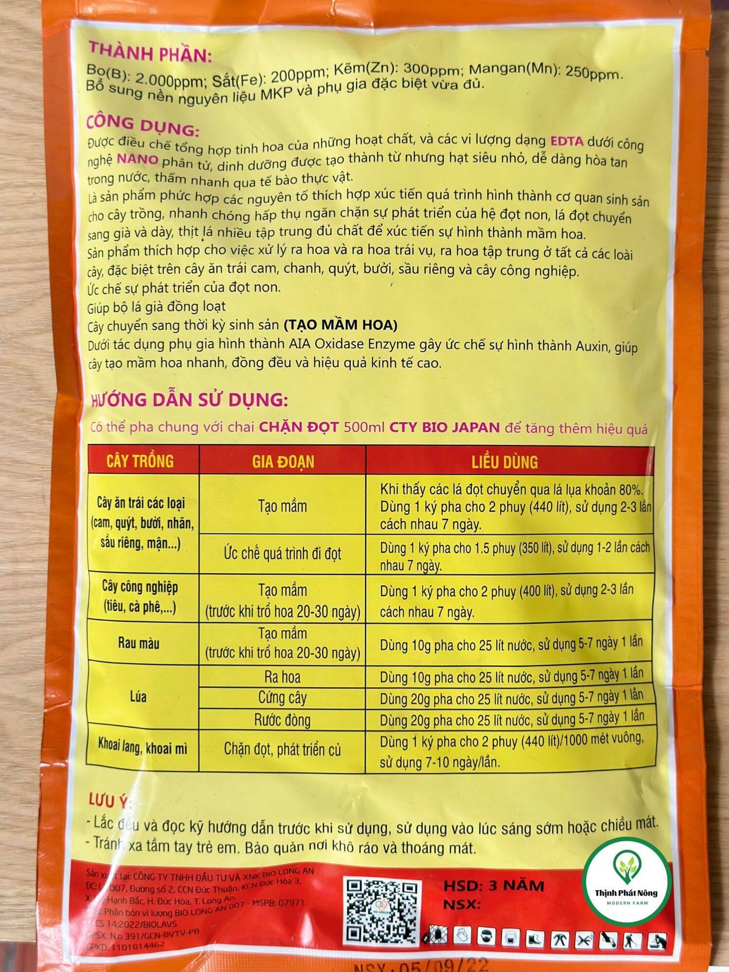 1kg MKP thương hiệu quả cầu lửa