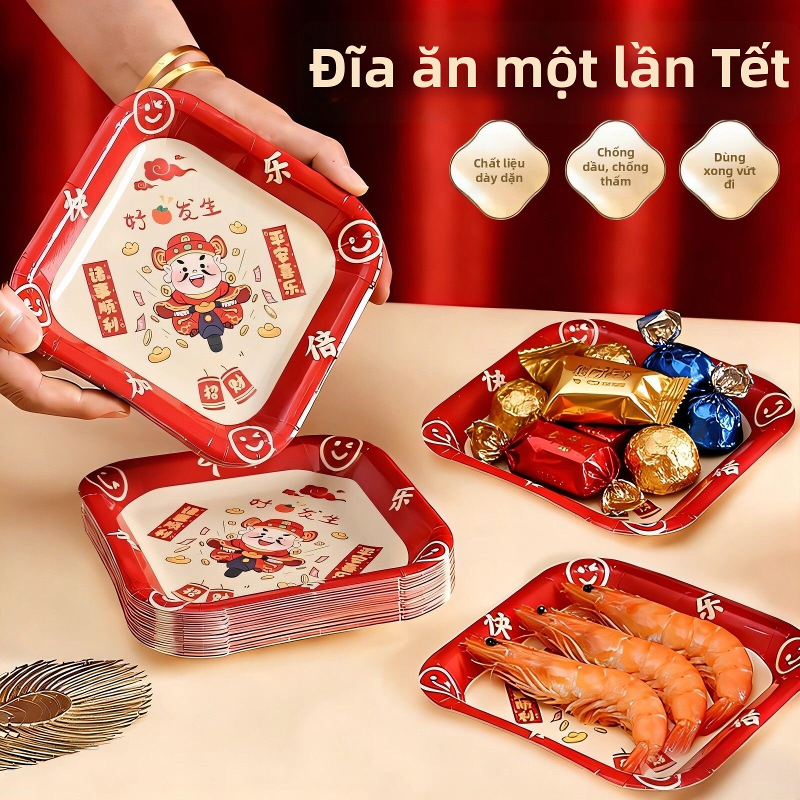 UBT | Dĩa Đựng Thực Phẩm Dùng Một Lần Chịu Lực