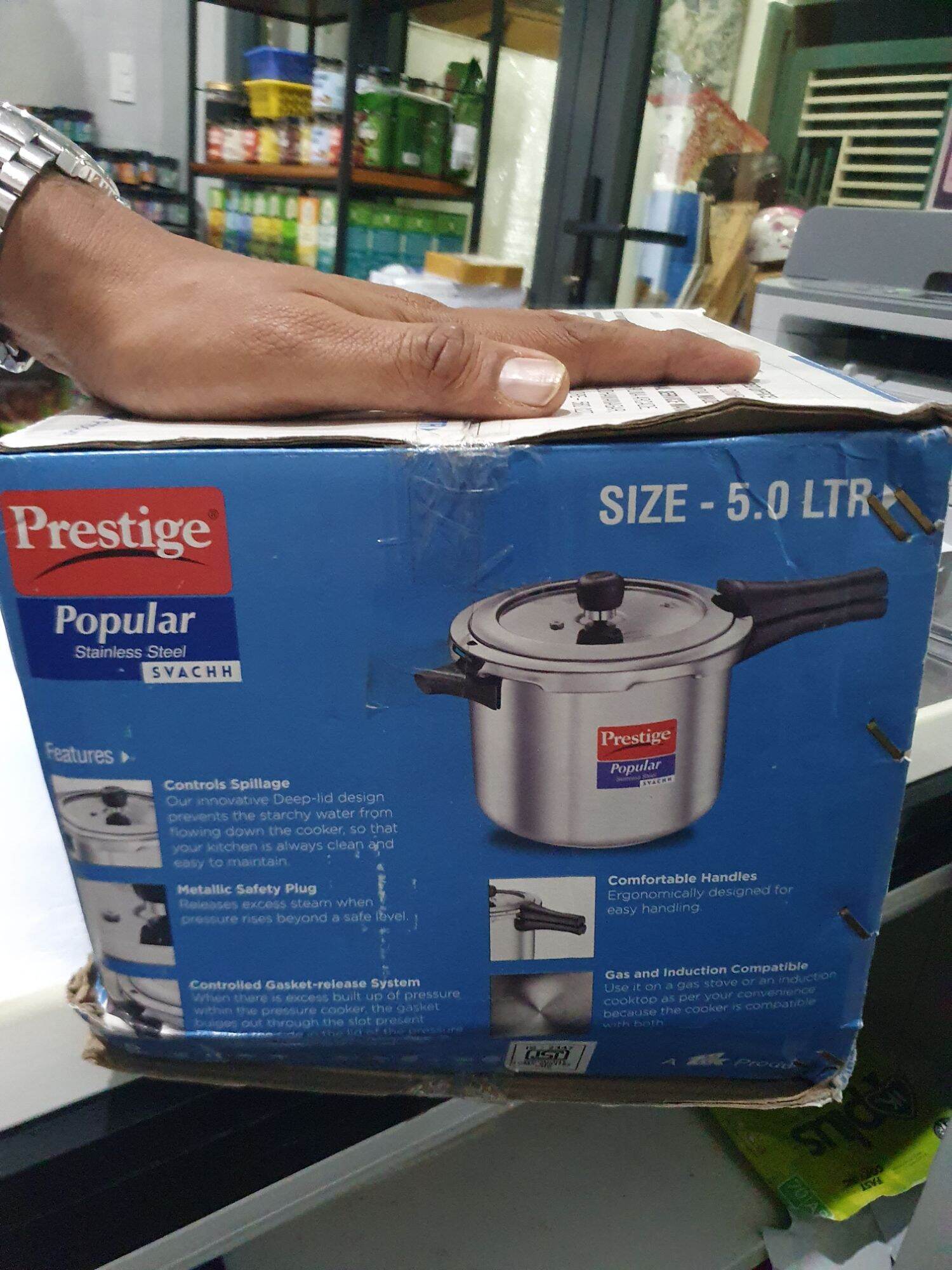 Prestige Stainlesteel Pressure Cooker 5ltr