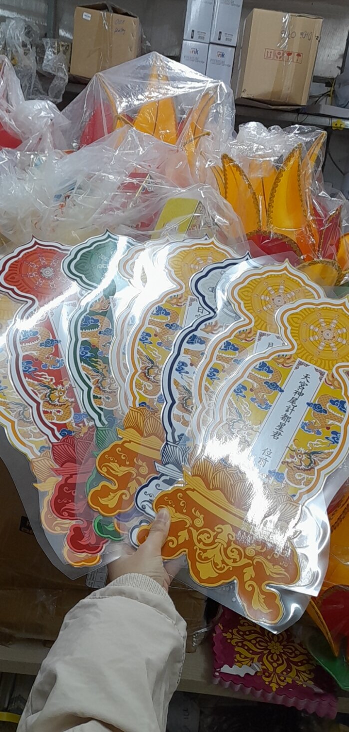 Bài vị sao 9 bức, bài vị hạn 8 bức ép plastic