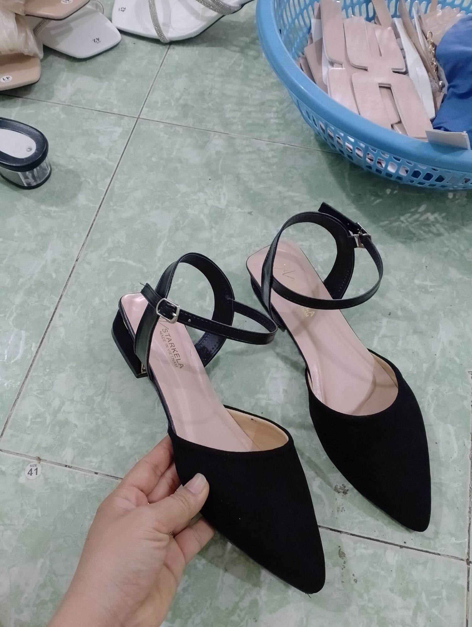 giày sục 3p gót viền si da lộn mềm bigsize