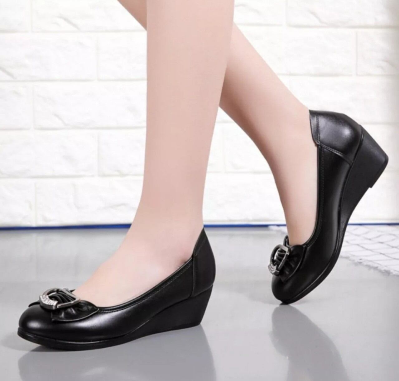 Giày búp bê da xịn đế độn khóa mới ms02