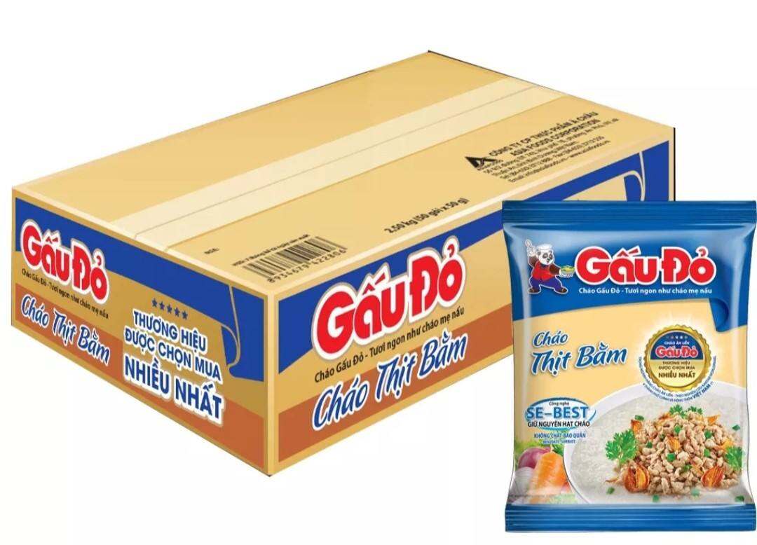 Cháo thịt bầm ăn liền gấu đỏ (10 gói)