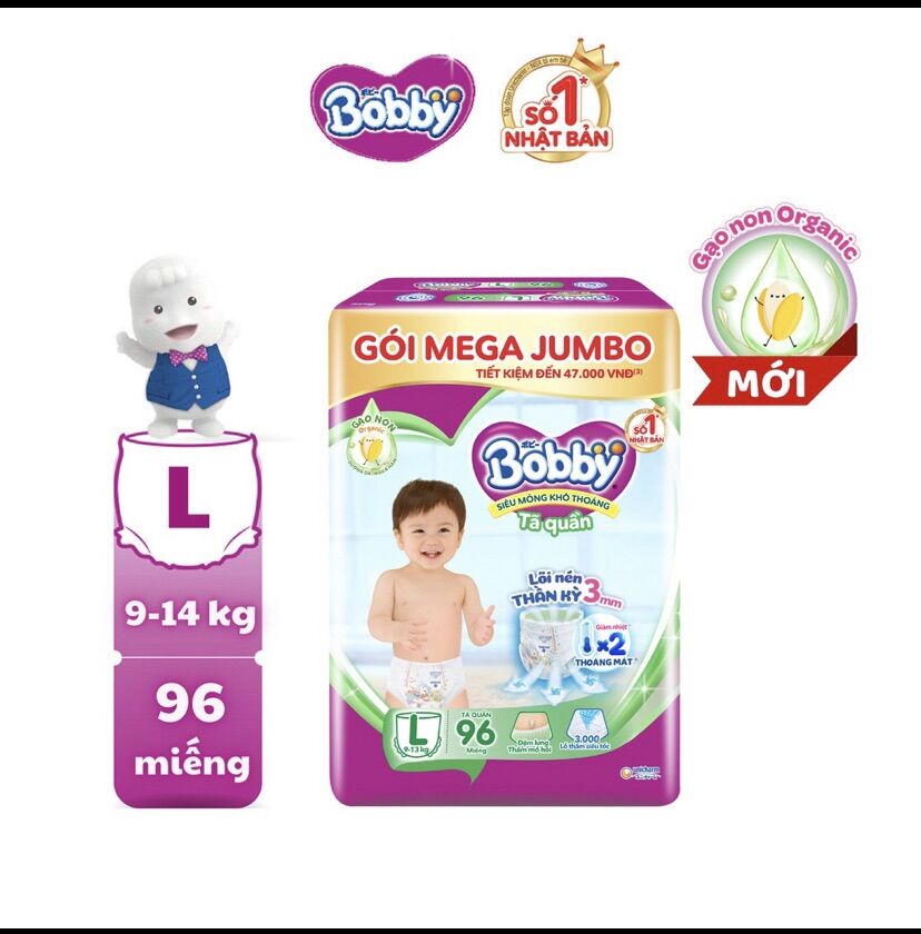 Tả quần Bobby L96 miếng lõi nén thần kỳ gạo non mới