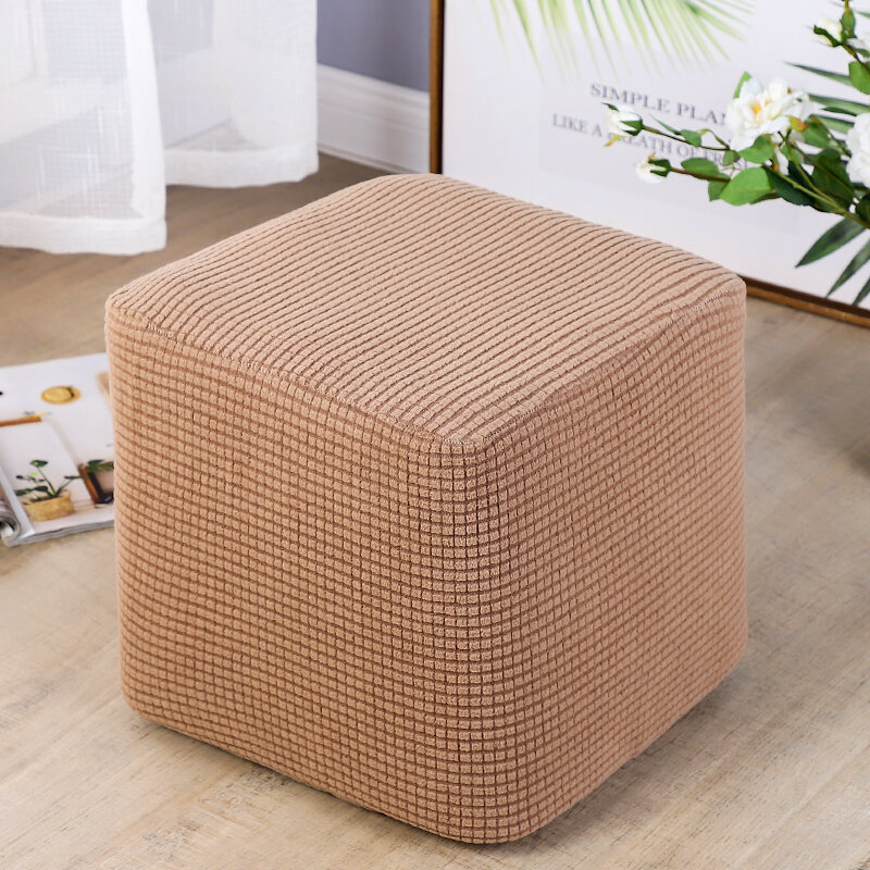 Bọc ghế ngồi ghế dày dặn bọc đệm ngồi bọc toàn bộ bọc ghế đôn tròn nhỏ nghệ thuật bọc ghế da tròn trụ vuông sofa bốn mùa hình vuông