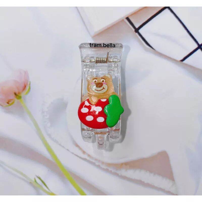 Kẹp tóc càng cua gấu nâu 5 răng 3 răng