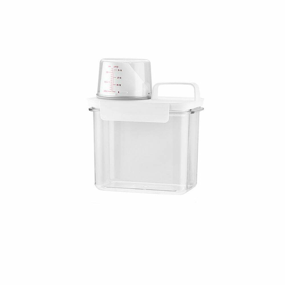 Kín giặt chất tẩy rửa Dispenser bột lưu trữ hộp rõ ràng bột giặt chất lỏng container với nắp Jar