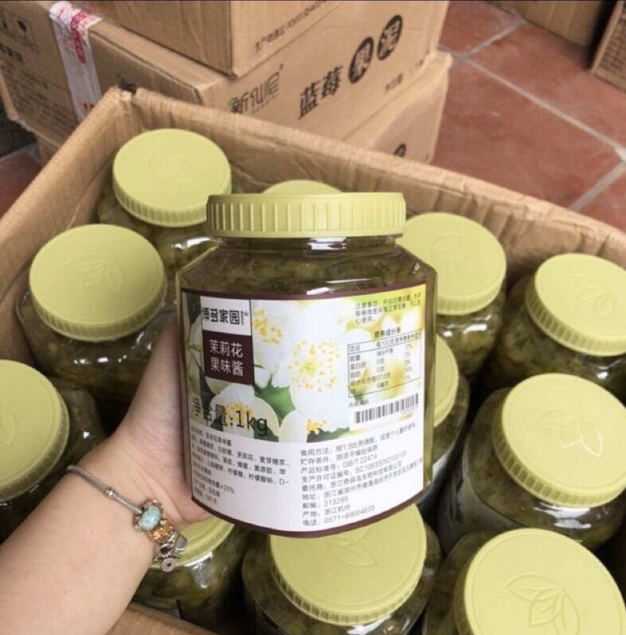 Mứt hoa nhài Boduo hộp 1kg