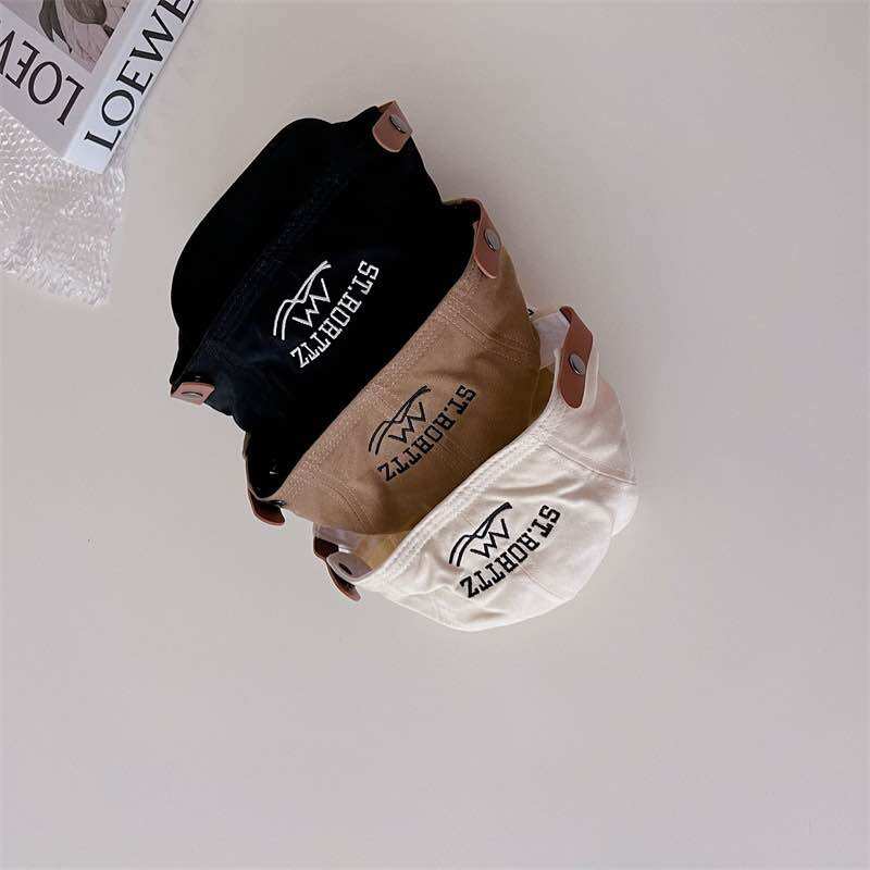 Mũ beret vải kaki style retro cho bé (52cm)