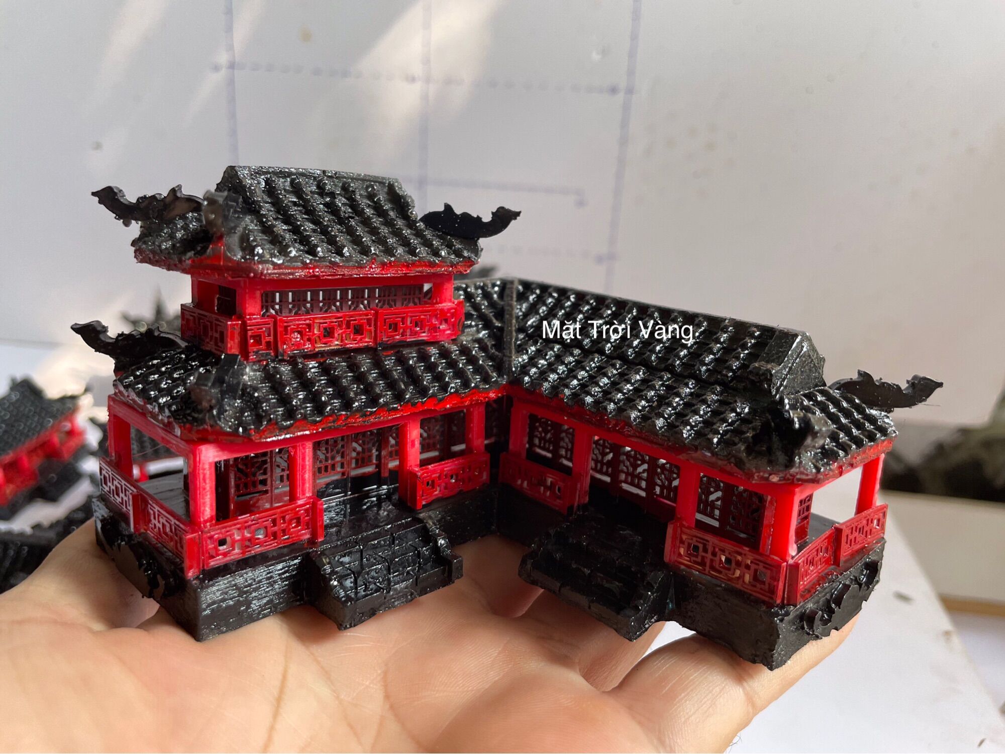 Nhà tiểu cảnh mini dáng chữ L - Phụ kiện trang trí tiểu cảnh, bể cá, non bộ, sân vườn