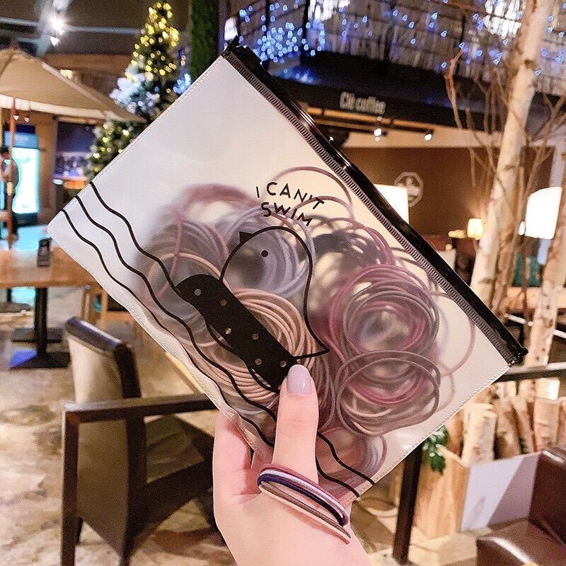 Set 100 Dây Buộc Tóc Trơn Hàn Quốc