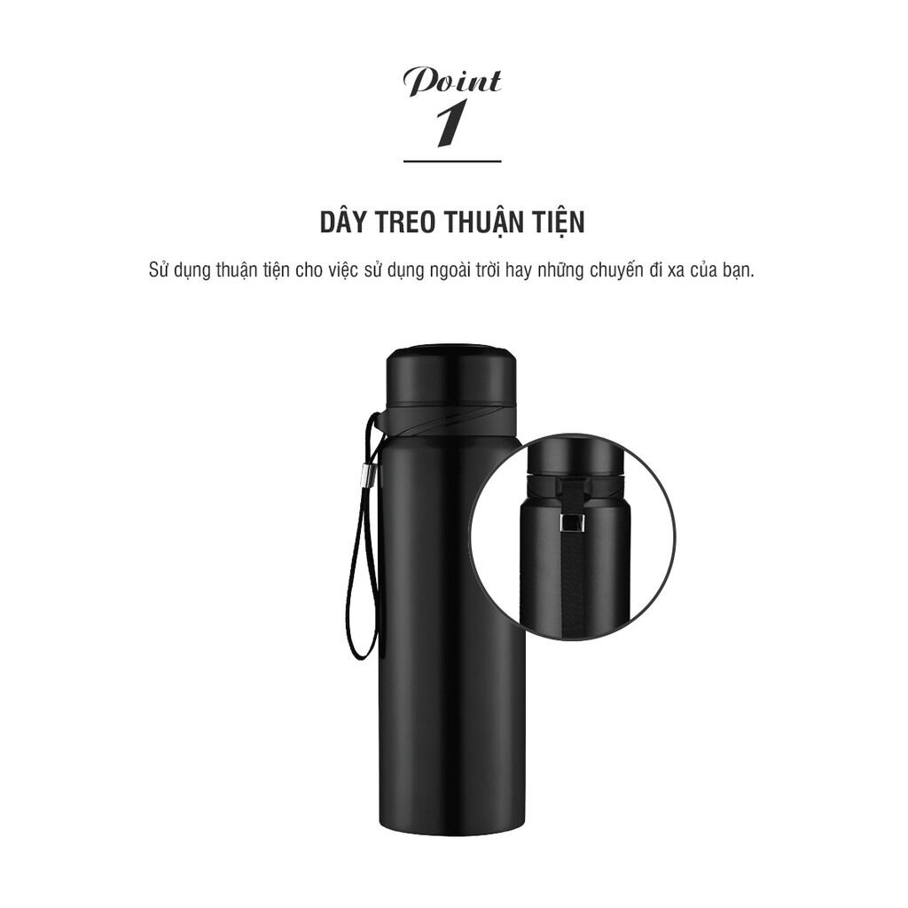 Bình Giữ Nhiệt Lock&Lock Vacuum Bottle Lock&Lock - Đen