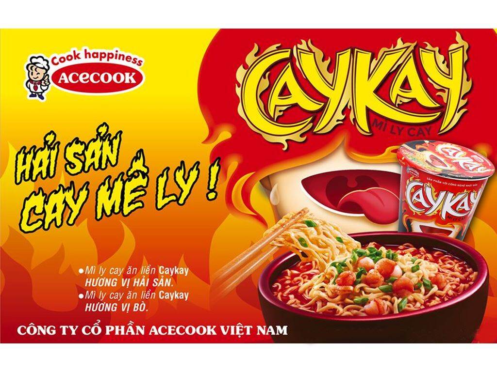 Mì Ly CayKay Hương Vị Bò (66g × 24 ly)...date mới