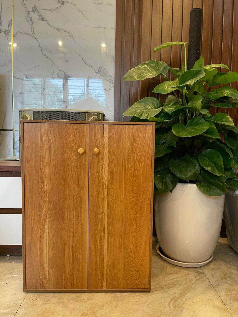 Tủ giày 2 ngăn cánh gỗ bền đẹp