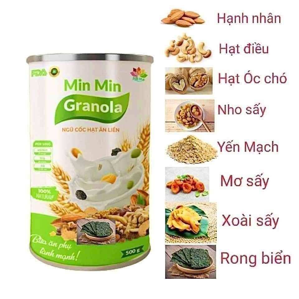 Ngũ cốc Granola Min Min, ngũ cốc hạt Granola Min Min chính hãng