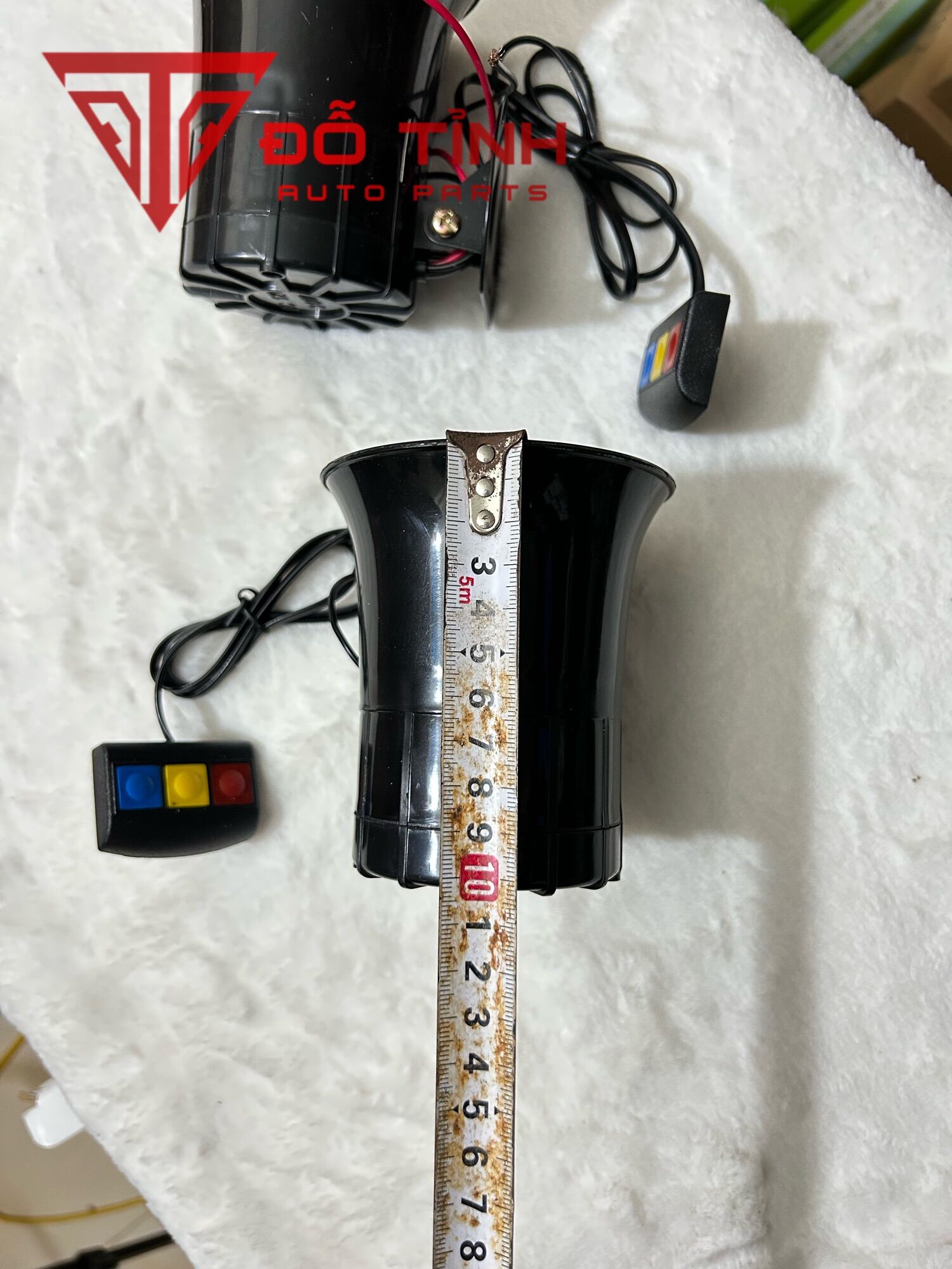 Còi hú 3 chế độ nút bấm. Còi cảnh sát 12v/24v