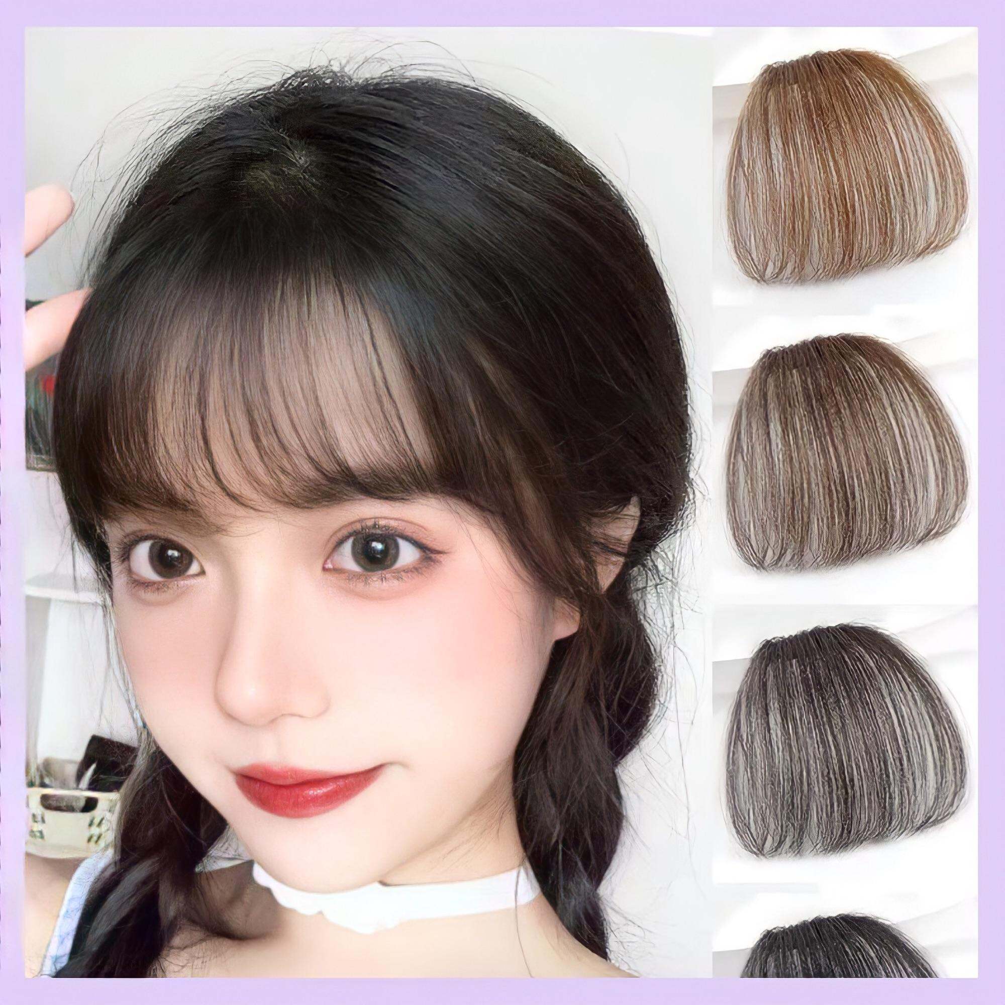 Mái Thưa Tóc Thật Không Mai Móc Tay, Tóc Mái Thưa Tóc Thật Cao Cấp