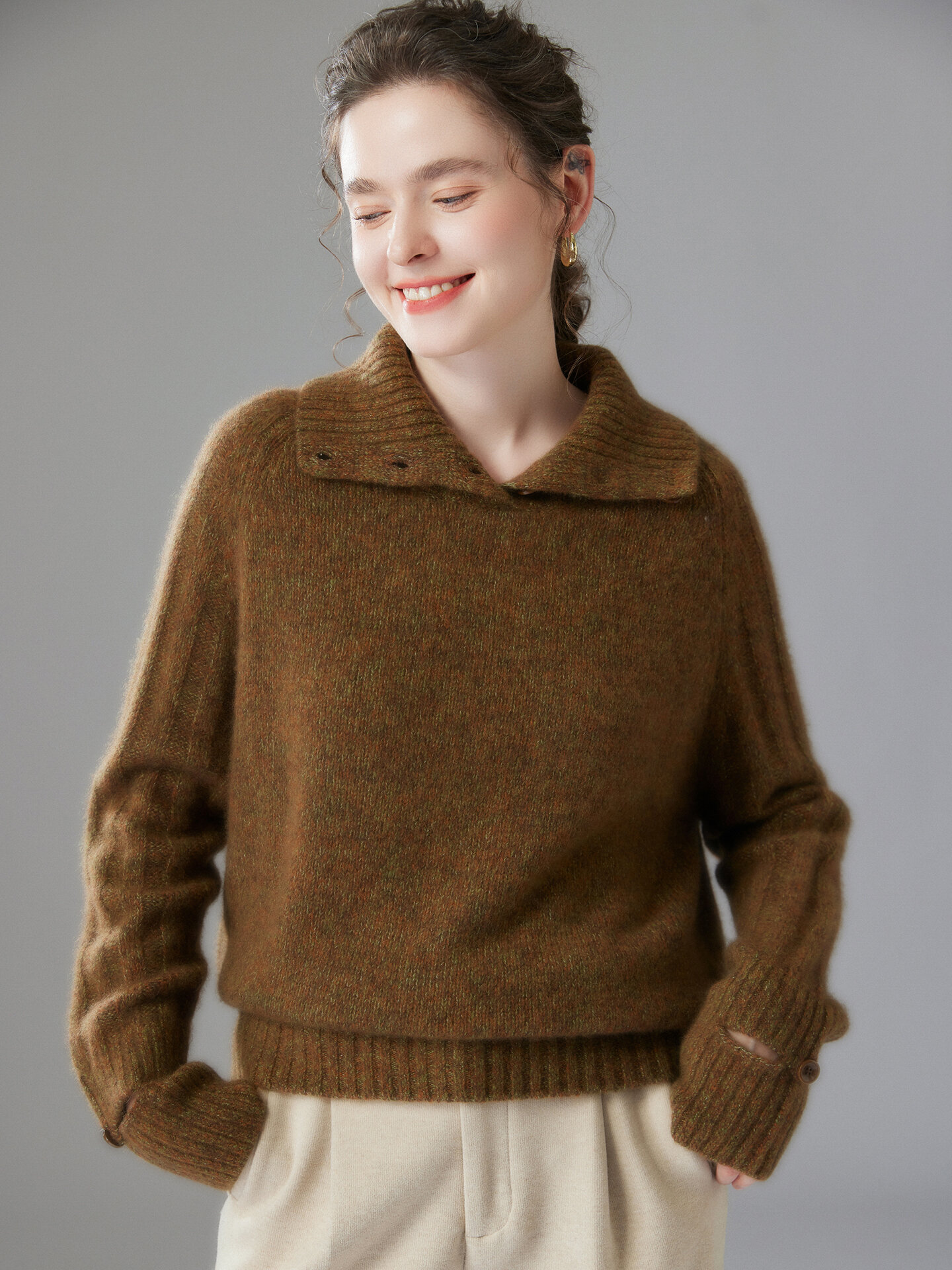 XIZILU | Slimming and Warm High Neck Knit Sweater Giá 5,025,000 Đồng*Miễn phí vận chuyển