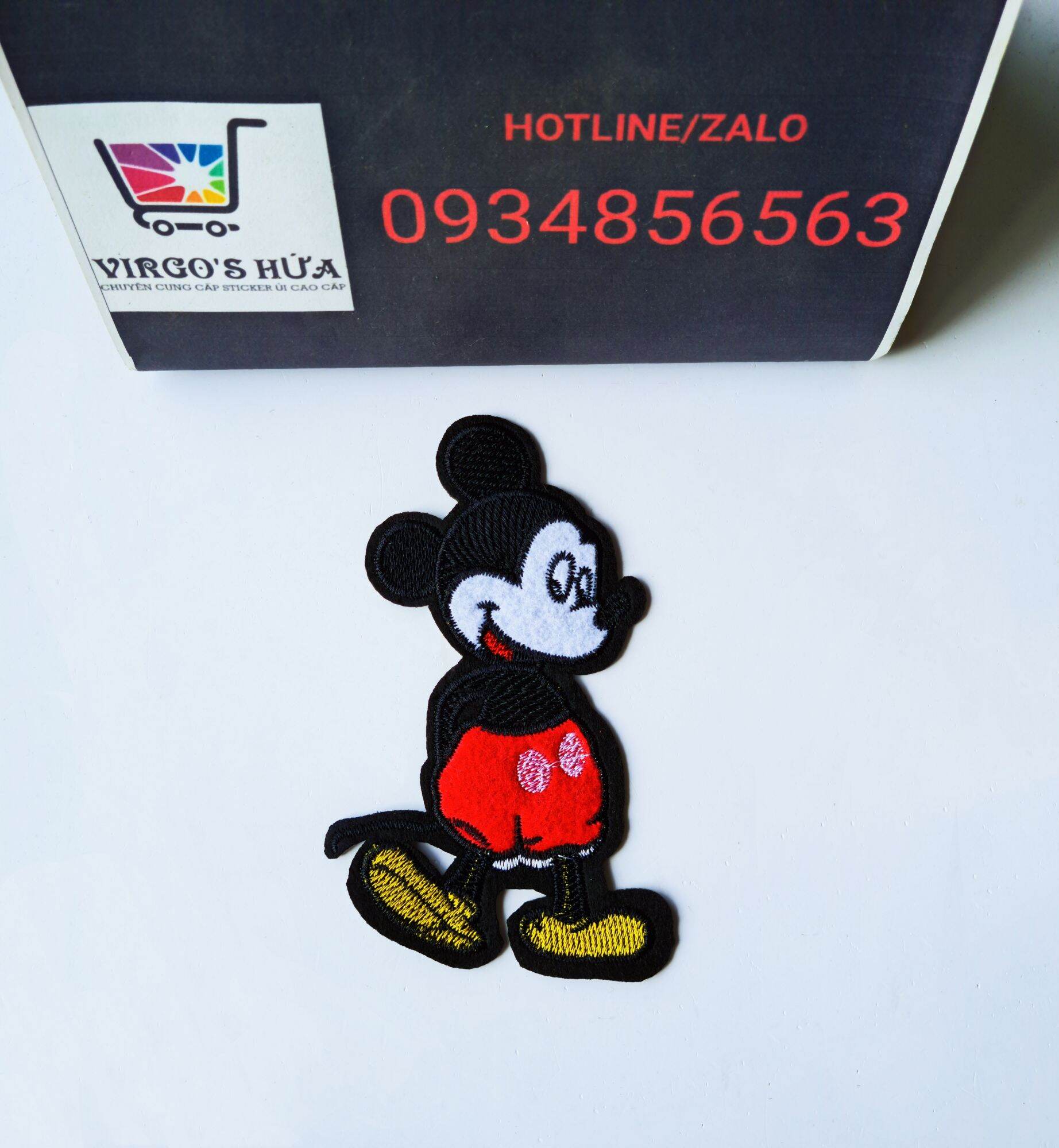 Sticker Ủi Patch Thêu Hình Chuột Mickey MS8258