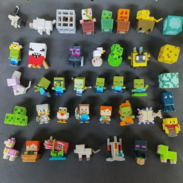 Túi Mù Kỵ Sĩ Thủ Công Phiên Bản Q Minecraft Mitai Hàng Lẻ 1 Inch Hình Người Búp Bê Búp Bê Chơi Đồ Chơi Bằng Nhựa