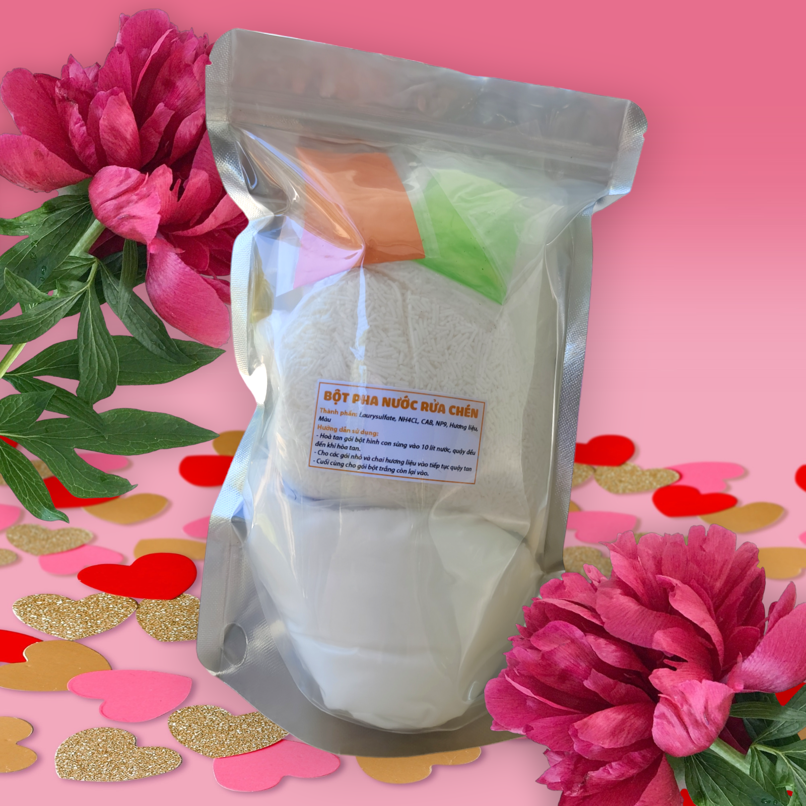 Bột pha nước rửa chénl 10 lít tự pha nước rửa chén tại nhà, quán ăn, tiết kiệm chi phí và thời gian