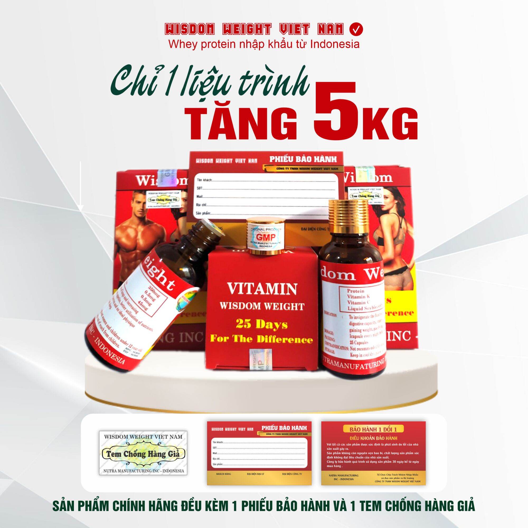 Viên uống hỗ trợ tăng cân và cơ bắp wisdom weight hộp
25 viên