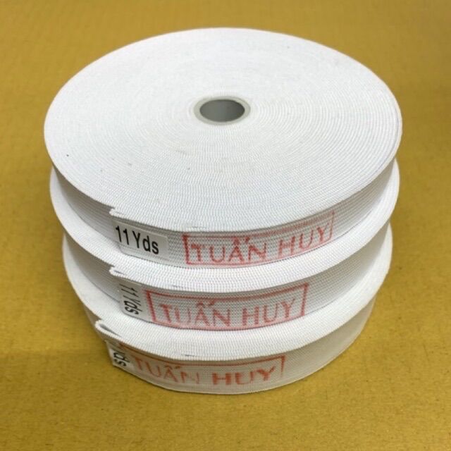Cuộn 10m Thun tốt Tuấn Huy, nhiều size trắng, đen.