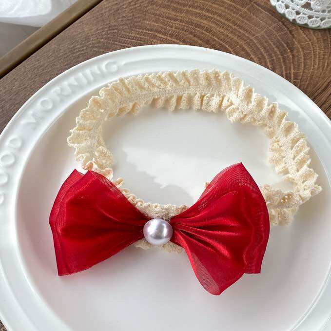 Turban nơ đỏ tiểu thư nhiều mẫu cho bé