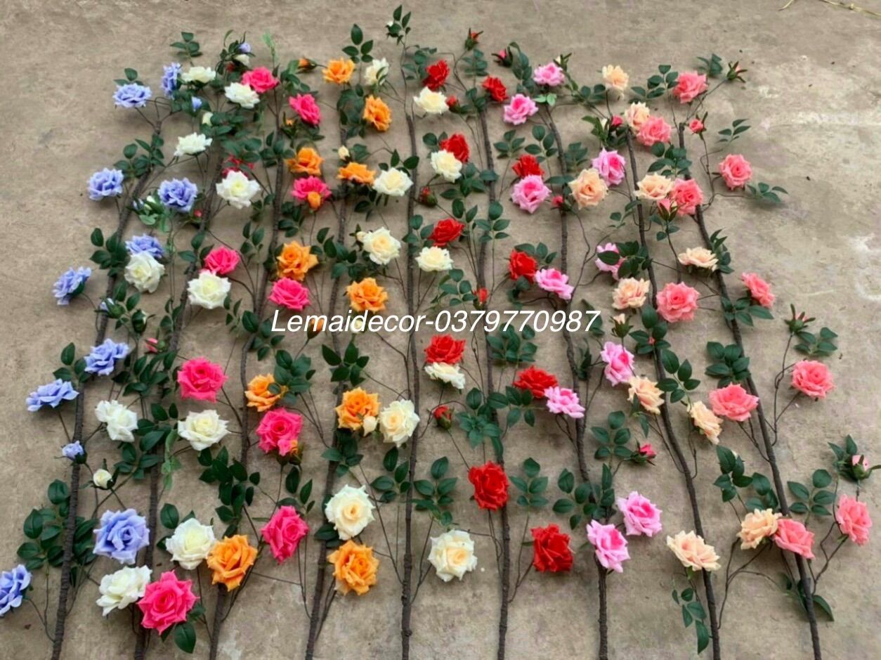 Dây Leo Hoa Hồng (Hàng Cao Cấp) - Hoa Lụa (giá 1 dây)