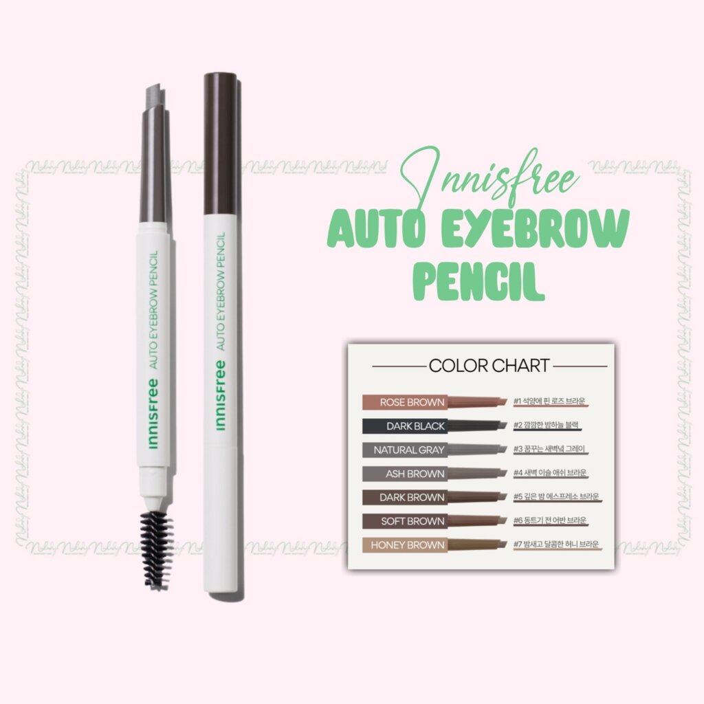 [HCM]Chì mày Innisfree Auto Eyebrow Pencil (Mẫu mới Trắng Xanh)