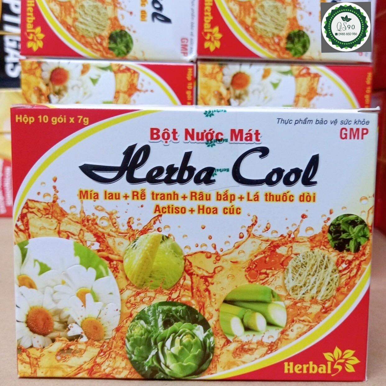 Bột Nước Mát Herba Cool hộp 10 gói/ vị mía lau