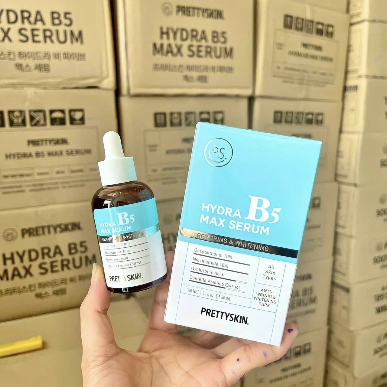 Tinh Chất dưỡng ẩm phục hồi làm dịu da serum b5 PrettySkin Hydra B5 max Serum 50ml