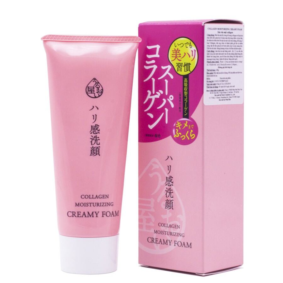 Sữa Rửa Mặt chống Lão Hóa Naris Uruoi - Ya Collagen Moisturizing Creamy Foam 100g