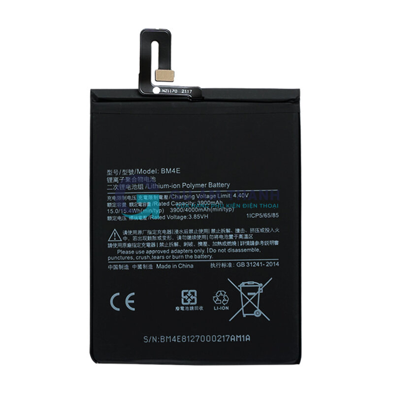Pin cho Pocophone F1 (M1805E10A) dung lượng 4000mAh Zin