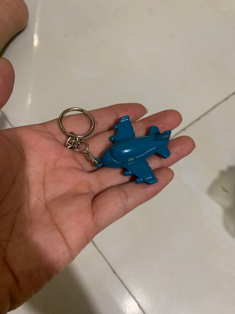 Móc khoá inox hình máy bay