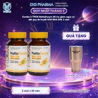 Combo 2 TPCN NattoEnzym DHA EPA Hỗ trợ giảm nguy cơ đột quỵ do huyết khối 2 chai - 120 viên
