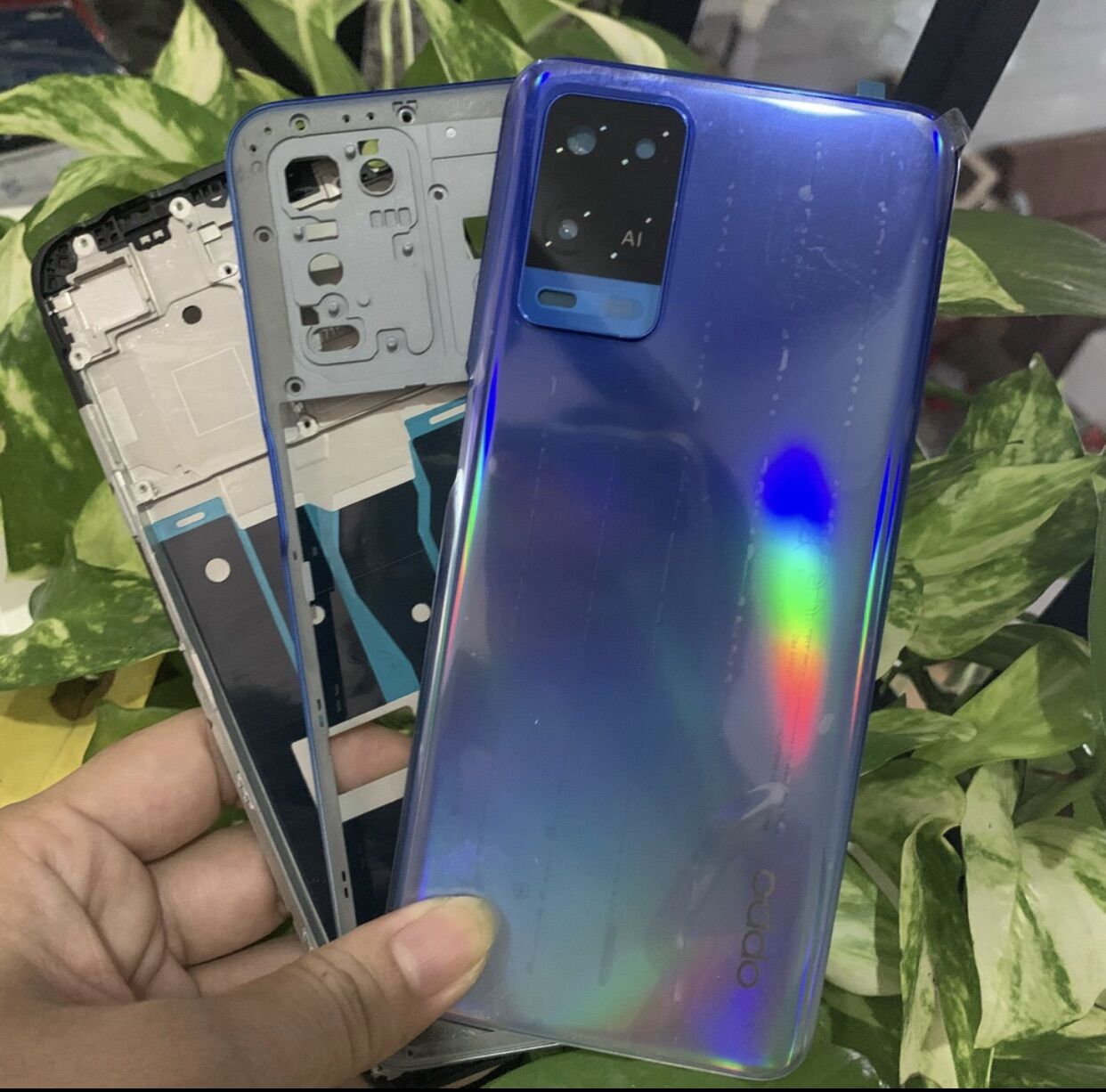 bộ vỏ oppo A54 - bản 4G gồm lưng,sườn,phím,kính camera ( zin cao cấp )