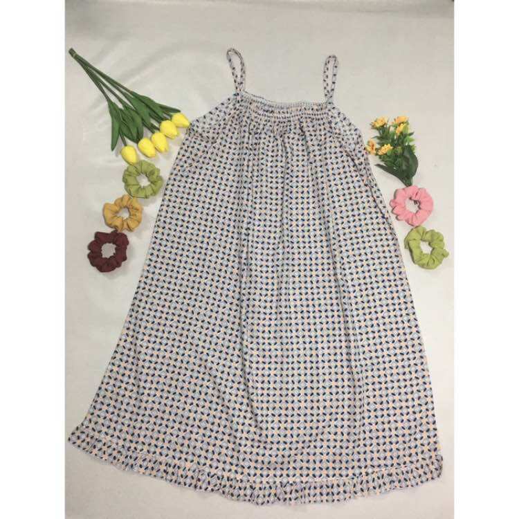 Đầm 2 dây Lanh (Tole) Size Từ 45kg-65kg.