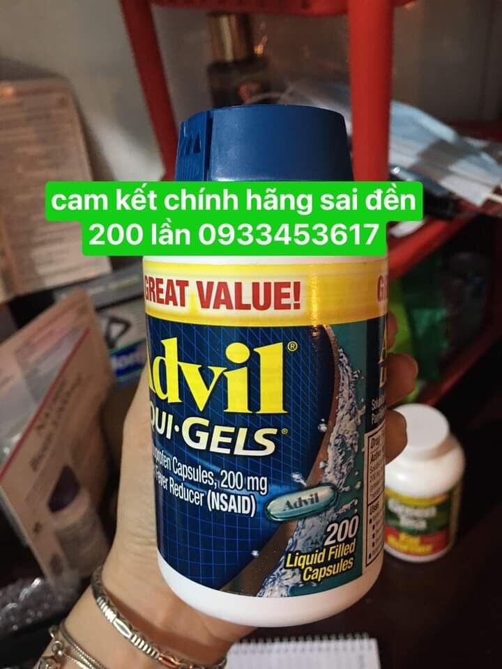 [Hcm]Viên Uống Advil Liqui Gels 200 Viên Của Mỹ